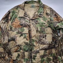 Vintage NOS Realtree Camo Long Sleeve Combat Coat Shirt Sz Medium Regular - £36.59 GBP