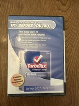 2007 TurboTax Deluxe Federal State CD - Deluxe Full Edition Sealed In Pa... - £14.78 GBP