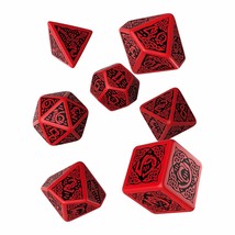 Celtic 3D Dice Red/Black (7) Dice Set - $38.99