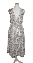 WHBM White House Black Market Midi Floral Print Ruched Dress Woman&#39;s Siz... - £21.33 GBP