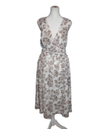 WHBM White House Black Market Midi Floral Print Ruched Dress Woman&#39;s Siz... - $27.00