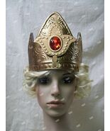 Gold Queen Crown Red Majesty Your Highness Medieval Renaissance King Emp... - $24.80 CAD