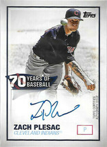 Zach Plesac RC Autograph Signature 2021 Topps Series 1  Auto #70 YA-ZP  Indians - $19.68