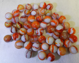 #18009m Vintage Group or Bulk Lot of 50 Peltier Glass Marbles - $54.44