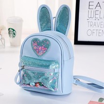  Fashion Sequin Children&#39;s Backpack  School Bag Cute  Ear PU Leather Waterproof  - £152.38 GBP