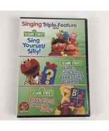 Sesame Street Singing Triple Feature Set Sing Along Silly Songs Elmo New - $14.80