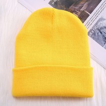 Tted hat for men and women beanies cap knitting simple style solid color hip hop autumn thumb200