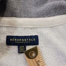 Aeropostale Men's Gray Full Zip Drawstring Hooded Sweatshirt Size Medium image 3