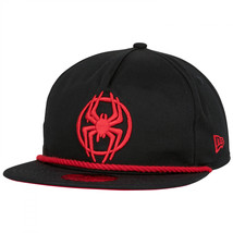 Spider-Man Miles Morales Logo New Era Adjustable Golfer Rope Hat Black - £36.79 GBP