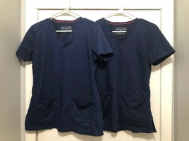 Lot of 2 Ergo 2.0 LifeThreads Scrub Tops Women&#39;s Modern Fit Size Small N... - £15.78 GBP