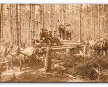 RPPC Horses Cart Lumber Camp San Fuca Dpo Whidbey Wa Island Postcard Y15... - $34.72