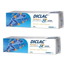 2 PACK Diclac 12 hours 23.2 mg/g gel 100 g Sandoz, Joint pain, Pain and ... - $41.99