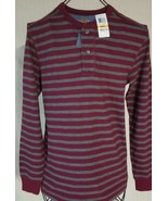Club Room ~ Men&#39;s Size Small ~ Cotton ~ Striped Shirt ~ Cherry/Charcoal - $42.10 CAD