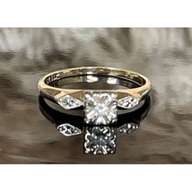 14K Yellow Gold And Diamond Engagement Ring Size 7.25 Sky - $297.03