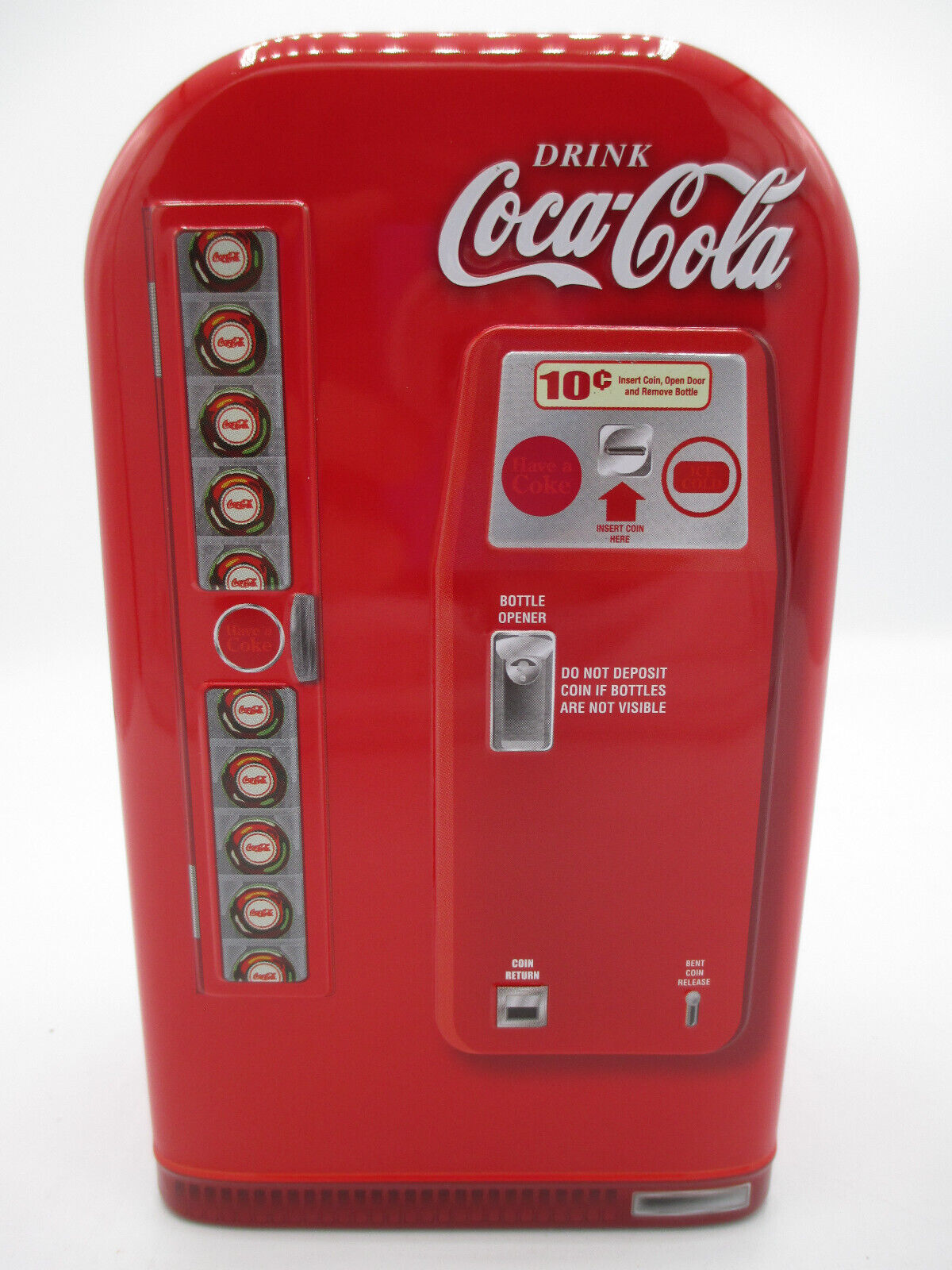 Primary image for Coca-Cola Vending Machine Tin Bank Red Drink Coca-Cola Coke Retro