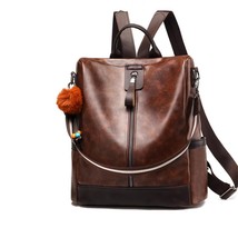  fashion girls shoulder bag women laptop backpacks large capacity pu leather anti theft thumb200