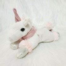 Unipak Unicorn Pink White Silver 8&quot; Plush Stuffed Animal Toy Lovey B65 - £9.26 GBP