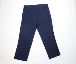 Ermenegildo Zegna Mens 38x29 Faded Wide Leg Rayon Gabardine Chino Pants Blue - £71.18 GBP