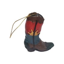 Christmas Ornament Western Ranch Rodeo Cowboy Boot w Sun - $7.91