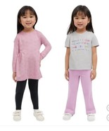 Lands&#39; End Boys Girls Top Leggings Purple 4-Piece Crewneck Stars Elastic... - $802.15 MXN