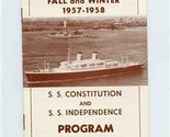 American Export SUNLANE Cruises Shore Tours 1957-58 Constitution Indepen... - $17.82