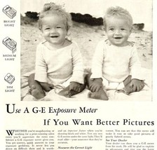 General Electric Exposure Meter 1939 Advertisement Adorable Twin Infants... - £20.55 GBP