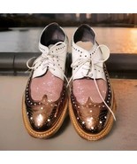 Robert Clergerie Roeltm Wite Bronze Leather Wingtip Oxford Lace Up Shoes... - $445.50