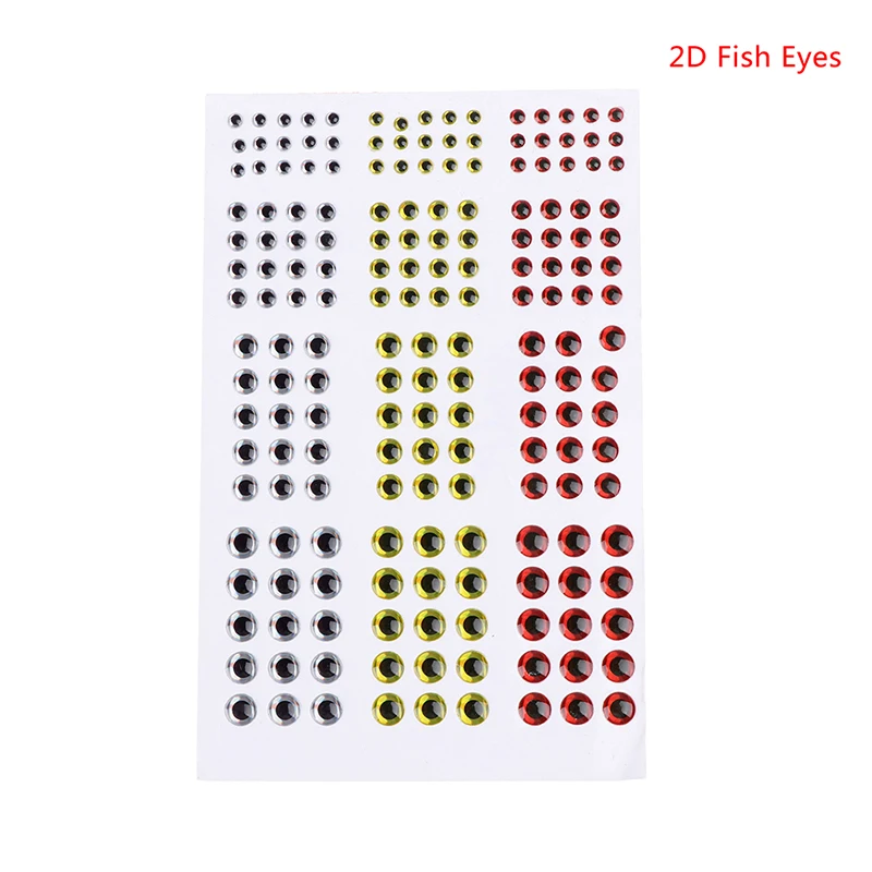  Hot Sale 1 Set/183pcs/72pcs Artificial Fish Eyes 0.39&quot; 3D 4D 5D Holographic Lur - £23.76 GBP