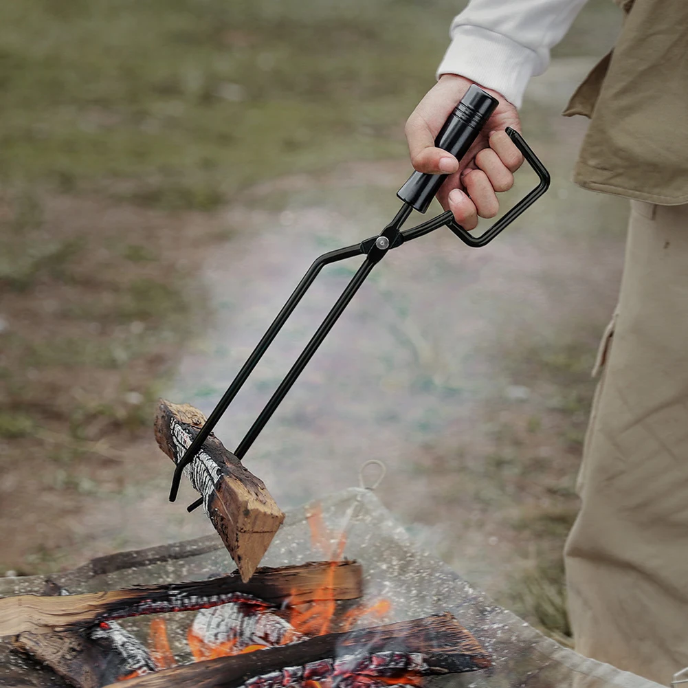 Outdoor Camping Barbecue Charcoal Clamp Portable Durable Cooking Fire Tongs Clip - £16.68 GBP+