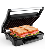 Panini Press Sandwich Maker, 2 Slice Stainless Steel Panini Press Grill,... - $829.07 MXN