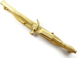 Anson Tie Bar Hammer Shovel Vintage Gold Tone - £35.59 GBP