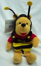 Disney WINNIE THE POOH BEAR IN BUMBLE BEE COSTUME 7&quot; Bean Bag STUFFED AN... - $14.85