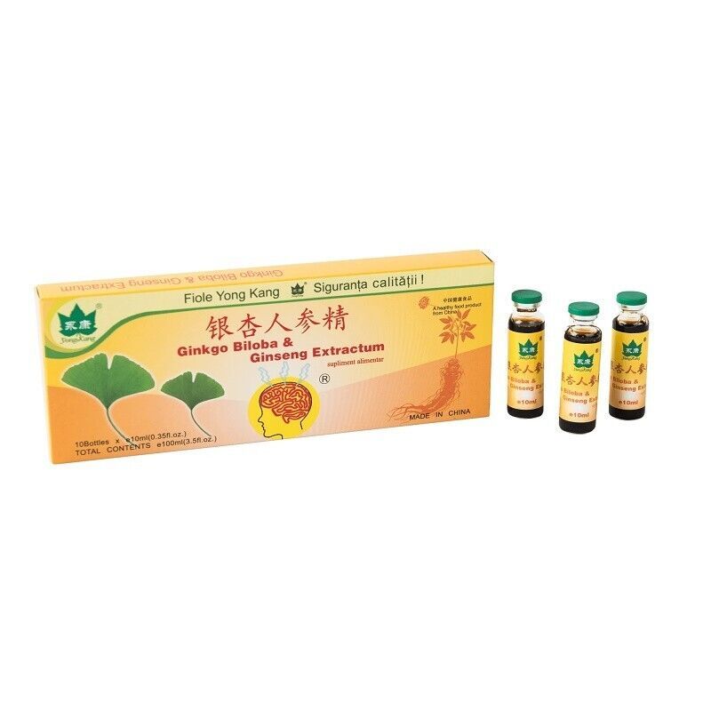 Primary image for Ginkgo Biloba and Ginseng Extractum, 10 ampoules, Yongkang International China