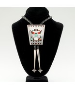 Amazing! Zuni Eagle Dancer Sterling Silver &amp; Inlay Bolo Tie By LN - €1.395,67 EUR