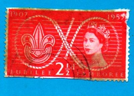 1953 Used Great Britain Stamp - 2 1/2p - Queen Elizabeth II Coronation S... - £1.56 GBP