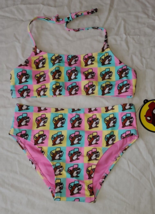 BUC-EE&#39;S Girl&#39;s 2 Piece Swim Suit Youth Small Buc-ee The Beaver Print Pink New - £15.16 GBP