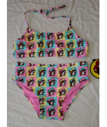 BUC-EE&#39;S Girl&#39;s 2 Piece Swim Suit YOUTH SMALL Buc-ee The Beaver Print Pi... - £15.24 GBP