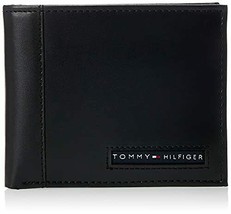 Tommy Hilfiger Men Leather Wallet-Bifold 6CreditCard Pockets Removable Id Window - £30.99 GBP+