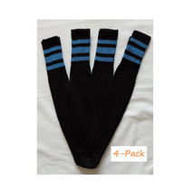 Striped Tube Socks Sports Baseball Softball Cotton Game Socks Unisex Bla... - £16.74 GBP