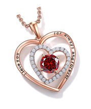 Valentines Day Gifts for Her, Rose Gold Love Heart Long - £158.34 GBP