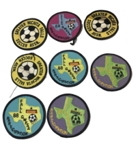 Lot of 8 Girls Soccer Participation Badges Patches 1980&#39;s Sports Texas Vintage - £6.20 GBP