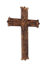 Jesus Christ Cross Wooden Crucifix for Wall Church Chapel Decoration 10&quot; Brown - £40.49 GBP