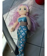 Disney Aurora World Sea Sparkles Crystal’ Mermaid Plush 10″ Pink Hair - $11.95