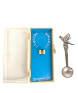 Vintage Silverplate Dove oQuail Bird Miniature Collector&#39;s Spoon, Made i... - $293.01 MXN