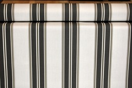 20 YARDS SUNBRELLA SHADE OUTDOOR FABRIC BLAKC/TAUPE FANCY STRIPE 4946 47... - $4,623.60 MXN