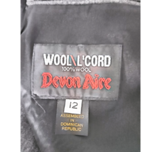 Devon-Aire Wool L'Cord Show Coat Jacket Gray Pinstripe Ladies Size 12 NEW image 3