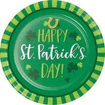 Happy St Patrick&#39;s Day 8 Dessert Plates &amp; 16 Beverage Napkins Combo - £8.03 GBP