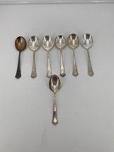 Lot of 7 Vintage R &amp; B/Arion Jewell Silverplate 6 soup spoons 1 broth? spoon - £10.93 GBP