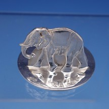 English Estate Sterling Silver Place Card Holder w/ Elephant Circa 2001 (#3165) - £125.37 GBP