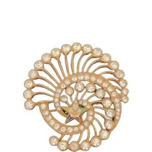 Eastern Star Ora Rhinestone Accented Goldtone Brooch Pin w/Enamel Frater... - $30.00